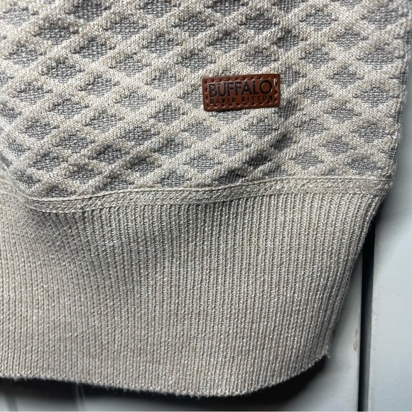 Buffalo David Bitton Men's Taupe Textured Polo - Picture 4 of 10